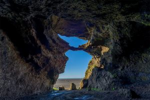 Looking out, the opening forms the silhouette of Yoda, hence the cave’s name.