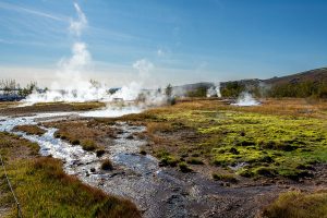 Geothermic area around The Great Geysir, Iceland