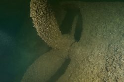 Giant propeller on the wreck of the John J Boland