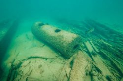 Boiler on the Raleigh Shipwreck
