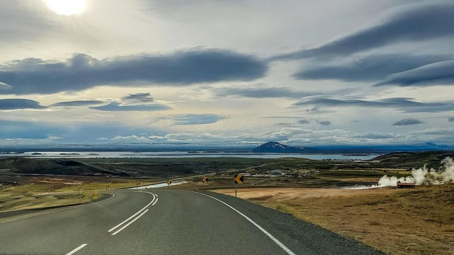 Approaching Lake Myvatn in Eastern Iceland
