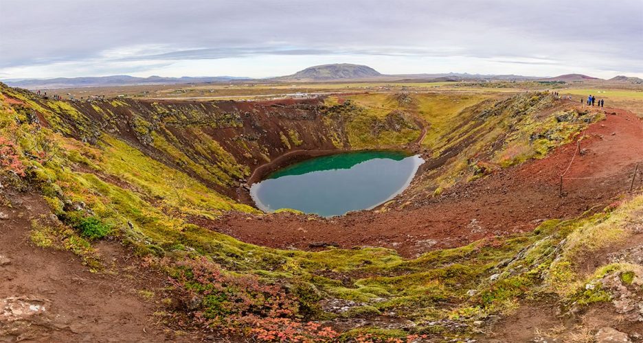 Kerið Crater Lake Panorama, Iceland