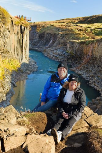 Steve & Laura Lee Connerty at Studlagil Canyon, Iceland