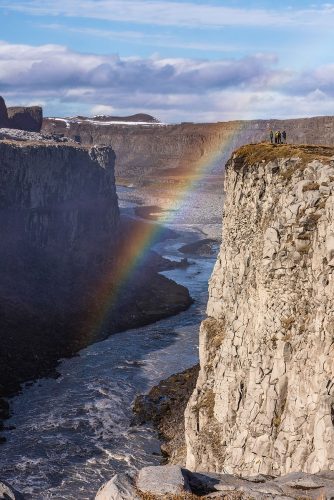 Rainbow over Jökulsárgljúfur Canyon near Dettifoss