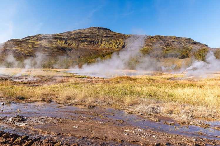Geothermic area around The Great Geysir, Iceland